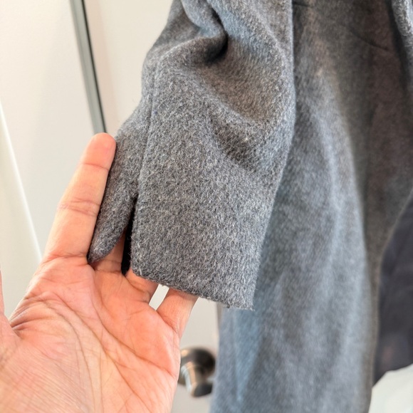 NEW Long Cashmere Alpaca Lana Wool Winter Coat Women’s sz S Premium Grey Color - Picture 5 of 16